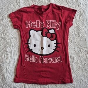 Hello Kitty girls size 8 red Harvard shirt EUC